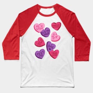 Love Conversation Hearts Baseball T-Shirt